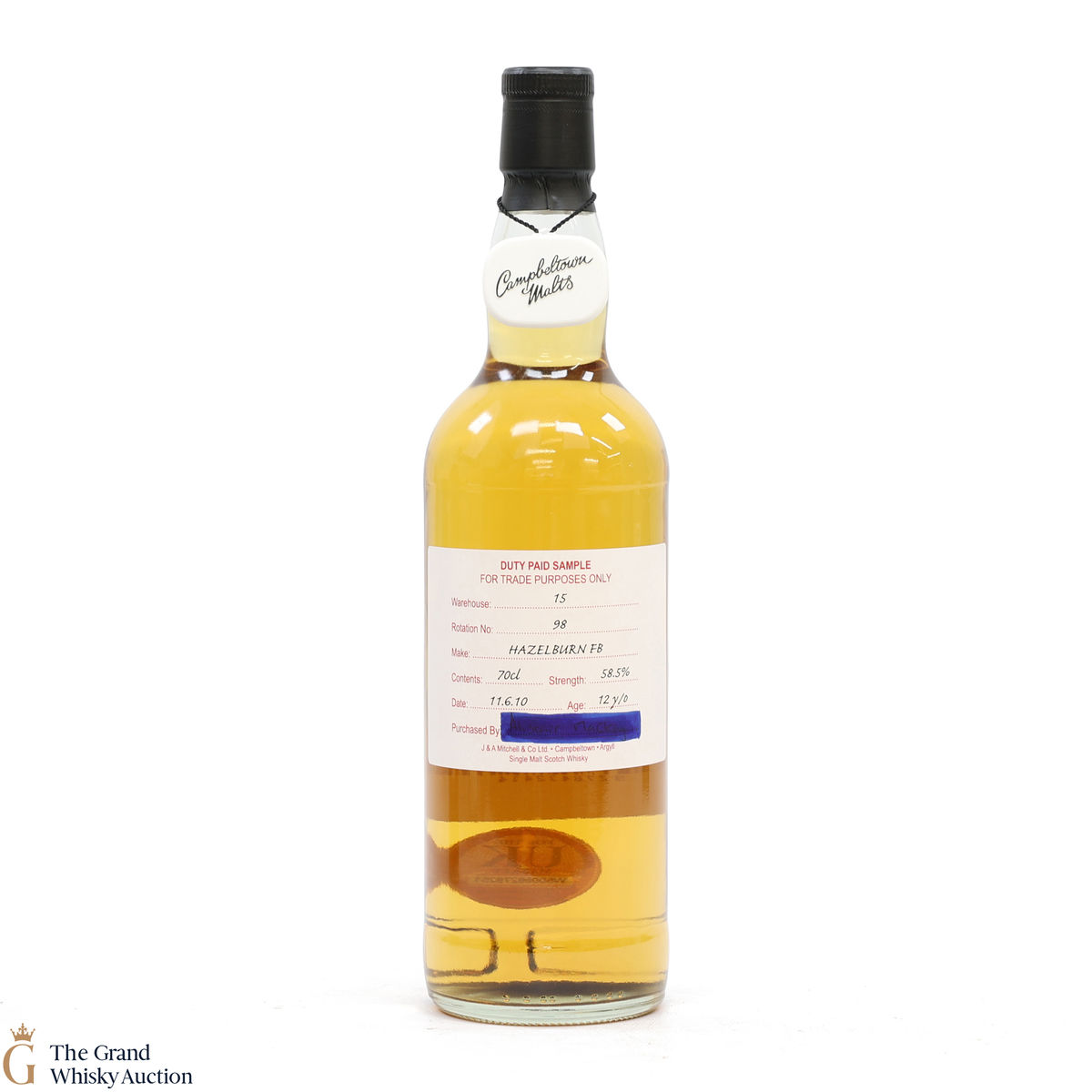 Hazelburn - 12 Year Old 2010 Fresh Barrel - Duty Paid Sample 58.5%