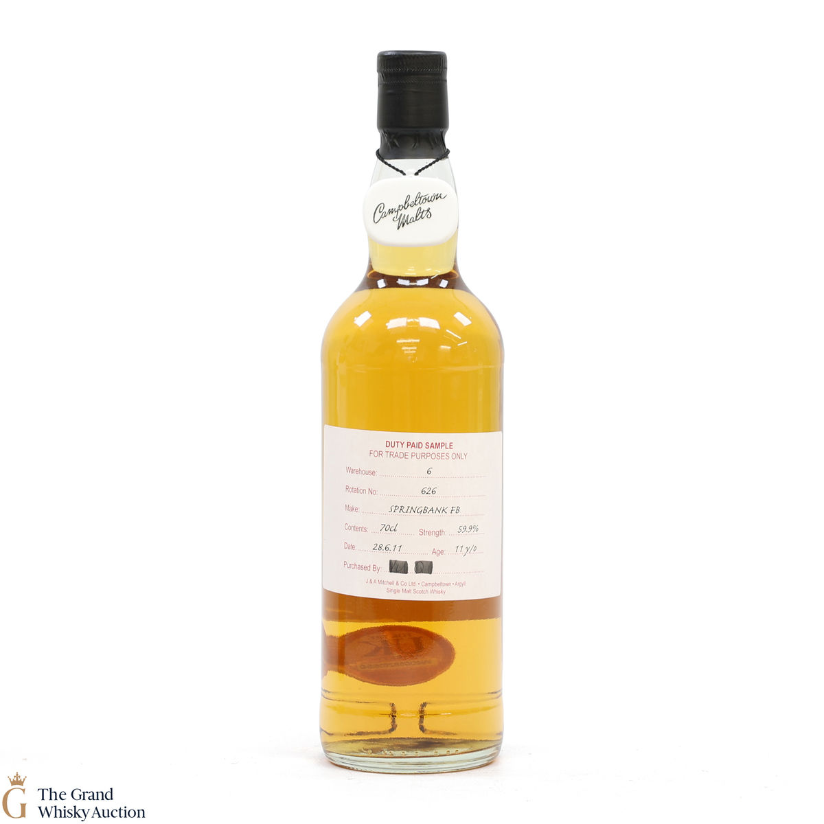 Springbank - 11 Year Old 2011 Fresh Barrel Duty Paid Sample