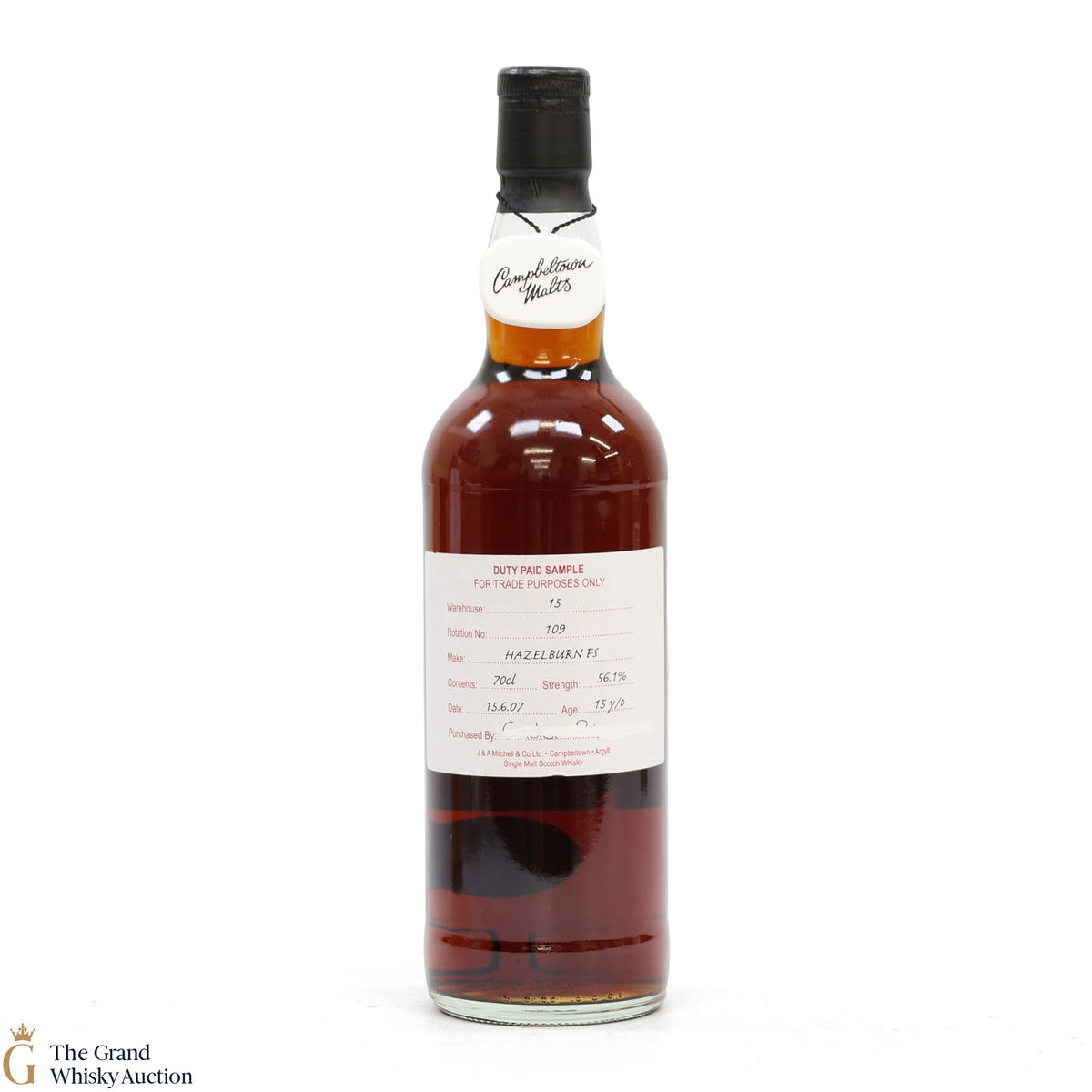 Hazelburn - 15 Year Old Fresh Sherry 2007 Duty Paid Sample 56.1%