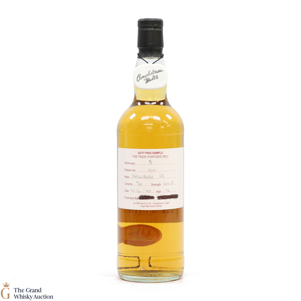Hazelburn - 11 Year Old 2010 Fresh Barrel - Duty Paid Sample 60.5%