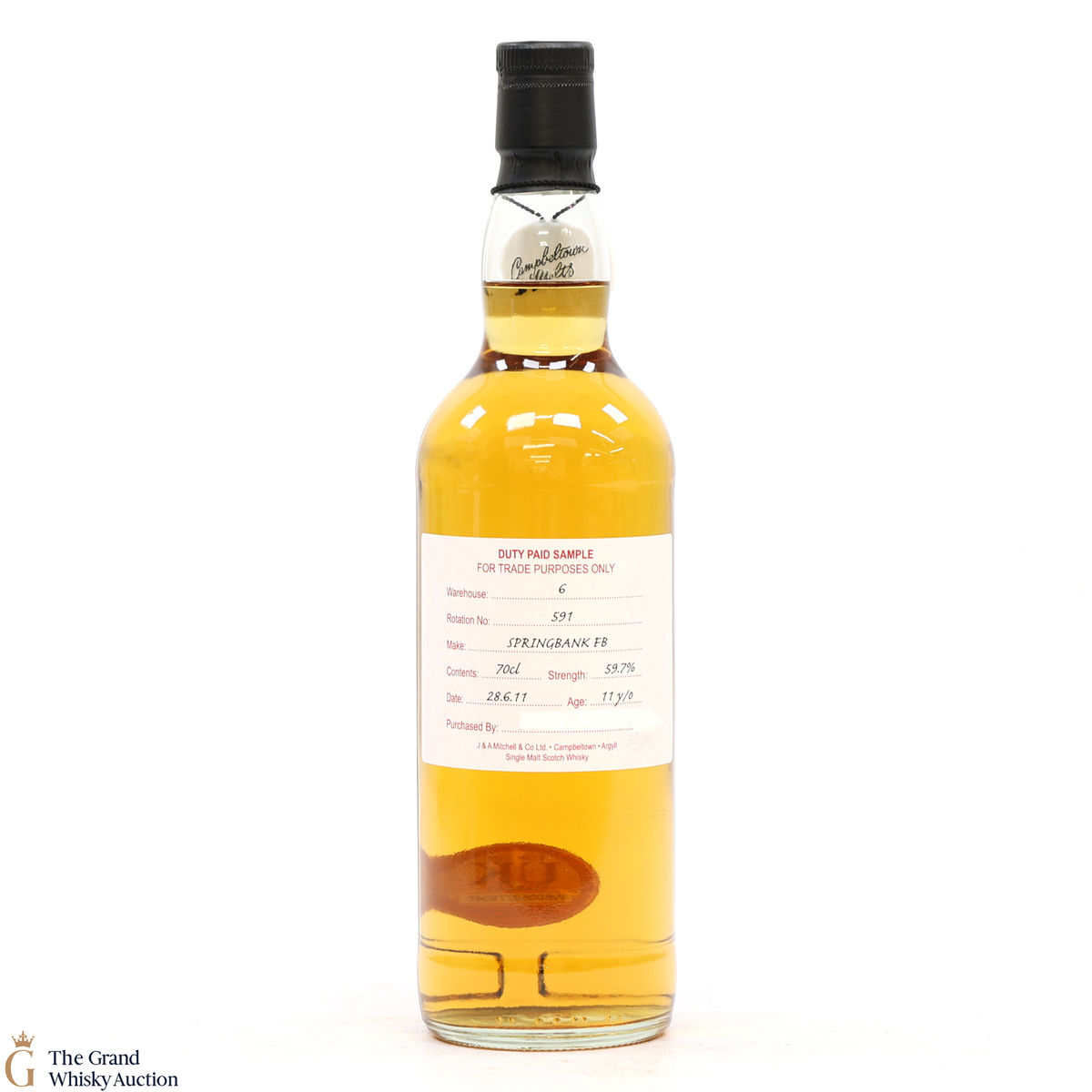 Springbank - 11 Year Old - 2011 Duty Paid Sample Fresh Barrel 59.7%
