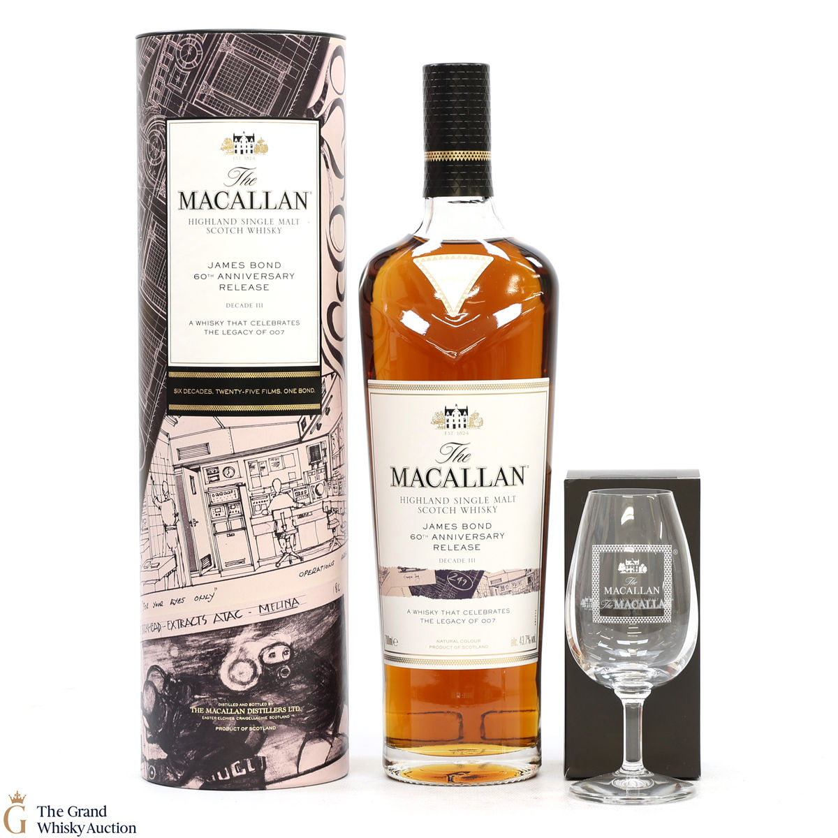 Macallan - James Bond 60th Anniversary - Decade III (with Glass)