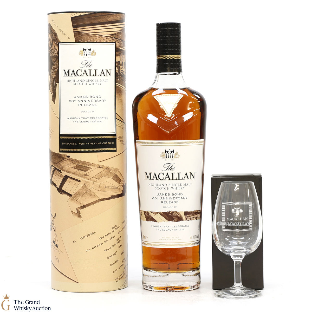 Macallan - James Bond 60th Anniversary - Decade IV (with Glass)