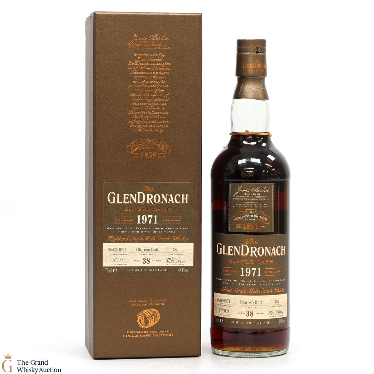 Glendronach - 38 Year Old 1971 - Single Cask #483 Oloroso Butt