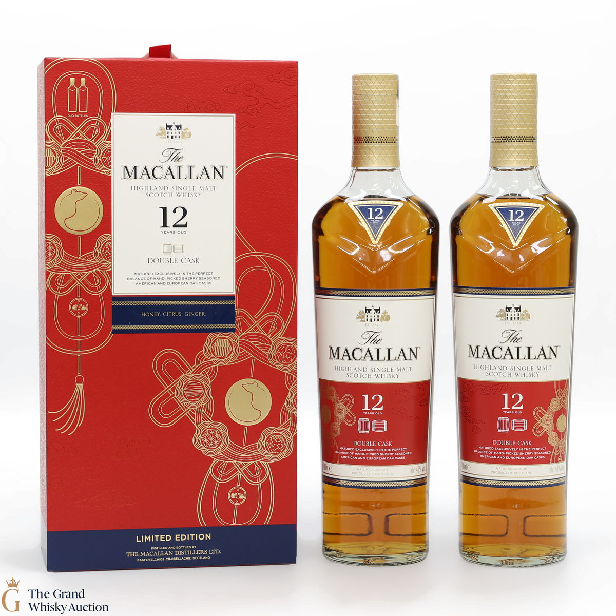Macallan - 12 Year Old - Double Cask - Year of the Rat (2 x 70cl) 