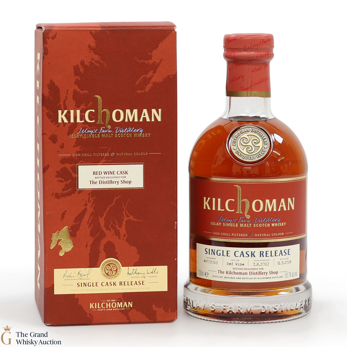 Kilchoman - Single Red Wine Cask #497 - Distillery Shop Exclusive