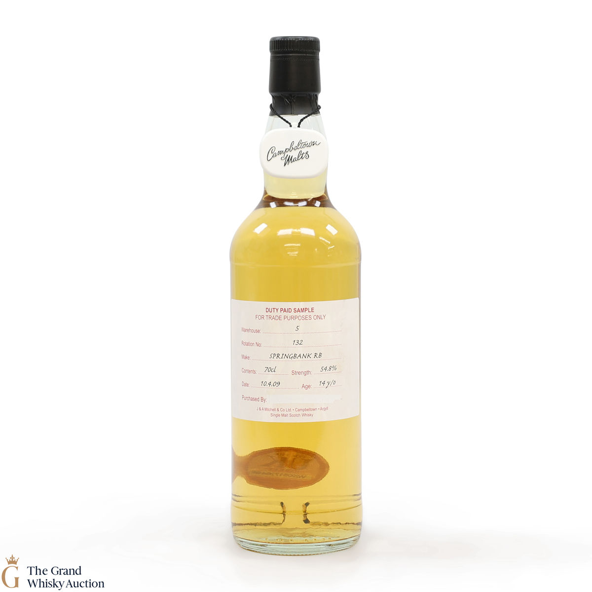 Springbank - 14 Year Old 2009 Refill Bourbon - Duty Paid Sample 54.8% 