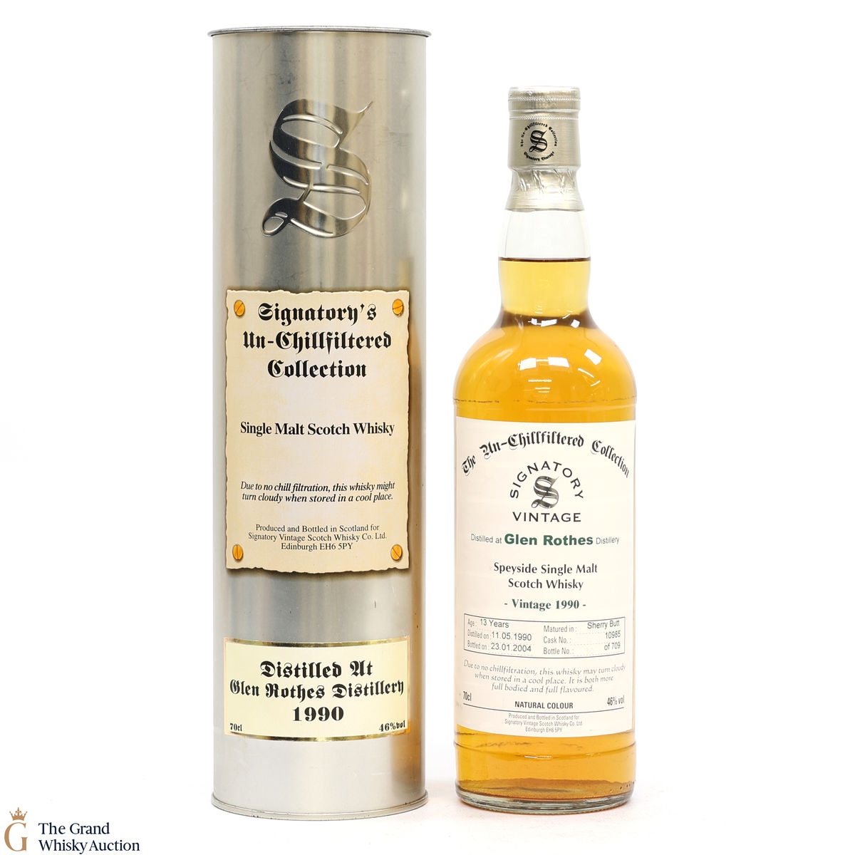 Glenrothes - 13 Year Old 1990 - Cask #10985 - Signatory Un-Chillfiltered Collection