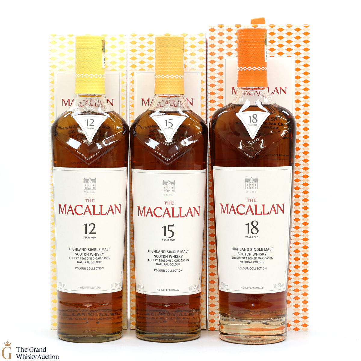Macallan - Colour Collection - 12, 15 & 18 Year Old (3 x 70cl)