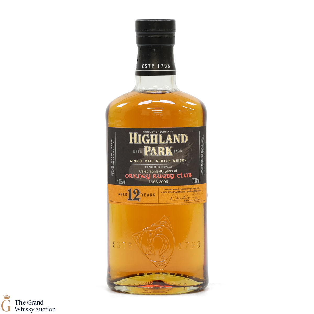 Highland Park - 12 Year Old - 40 Years of Orkney Rugby Club