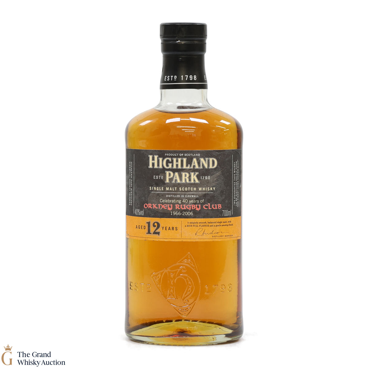 Highland Park - 12 Year Old - 40 Years of Orkney Rugby Club