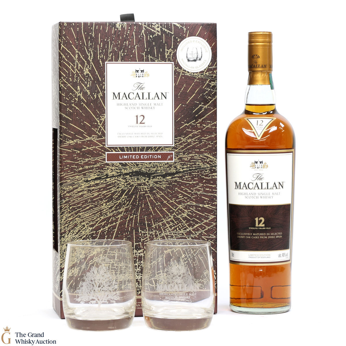 Macallan - 12 Year Old - Limited Edition with 2x Glasses