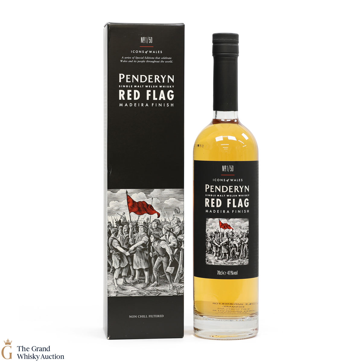 Penderyn - Icons of Wales #1 Red Flag - Madeira Finish 