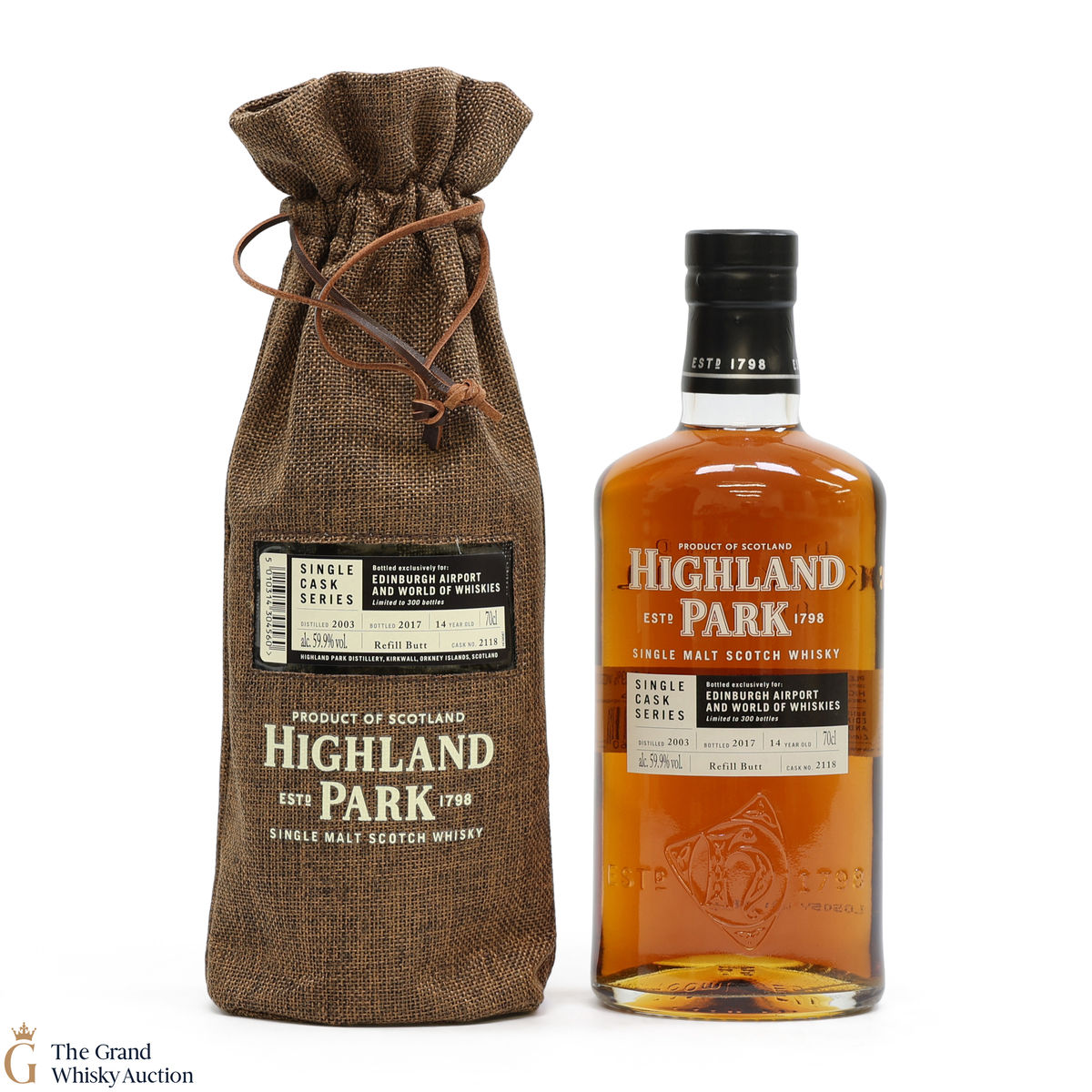 Highland Park - 14 Year Old - Single Cask #2118 - Edinburgh Airport and World of Whiskies
