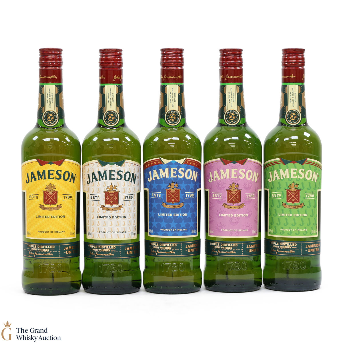 Jameson - Triple Distilled - Limited Edition Jameson United (5 x 70cl)