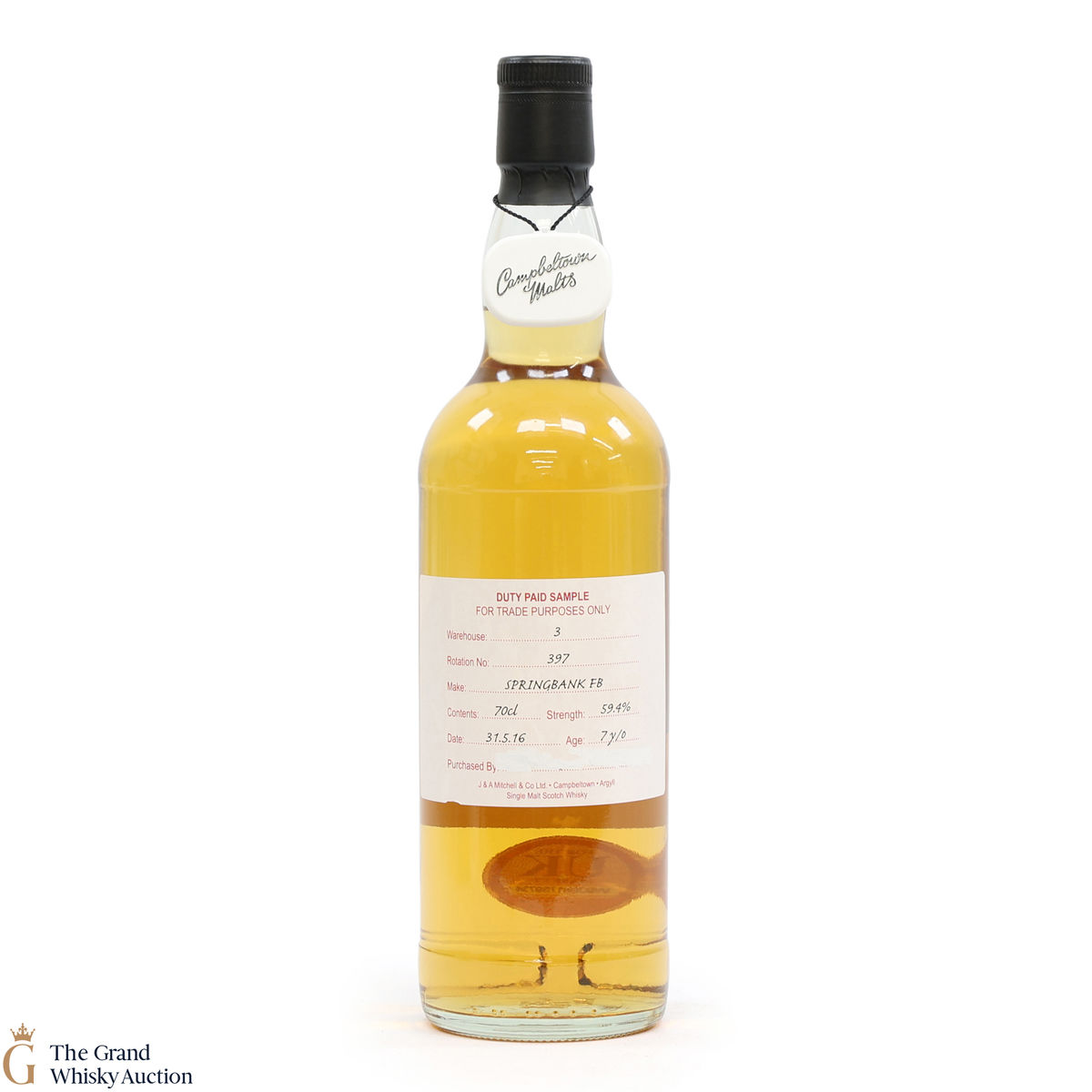 Springbank - 7 Year Old 2016 Fresh Bourbon - Duty Paid Sample 59.4%