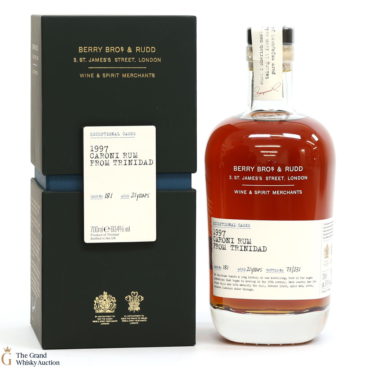Berry Bros & Rudd - 21 Year Old - 1997 Caroni Rum From Trinidad #181