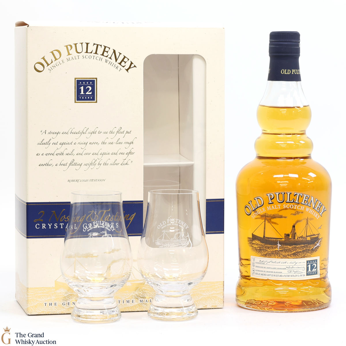 Old Pulteney - 12 Year Old & Glasses