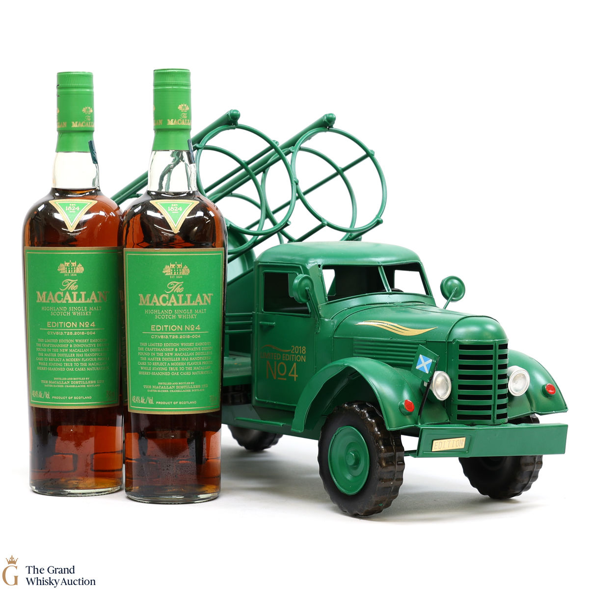 Macallan - Edition No.4 (2 x 75cl) & Limited Edition No.4 2018 Model Truck Bottle Holder