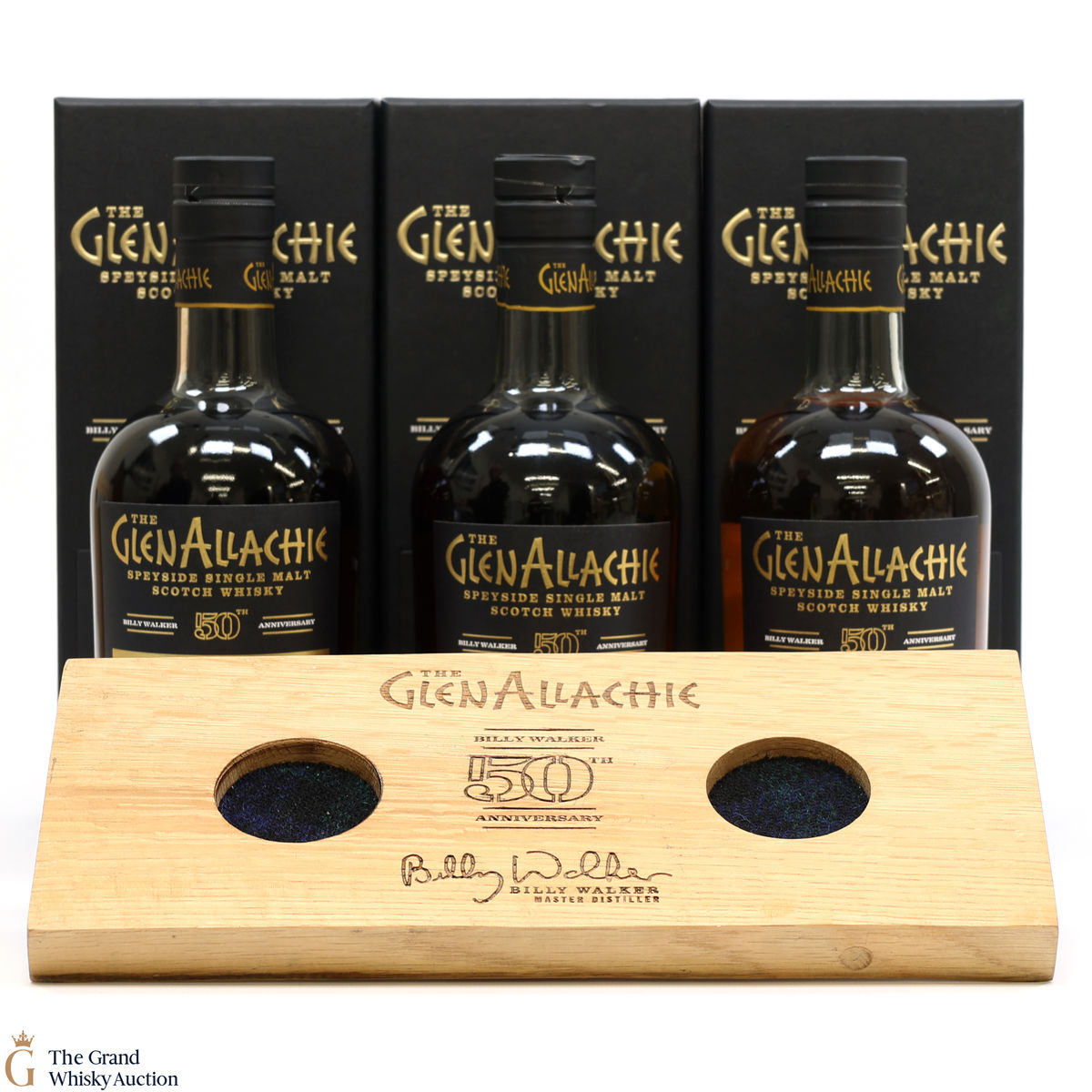 Glenallachie - Billy Walker 50th Anniversary Trilogy - Past, Present and Future & Coaster (3 x 70cl)