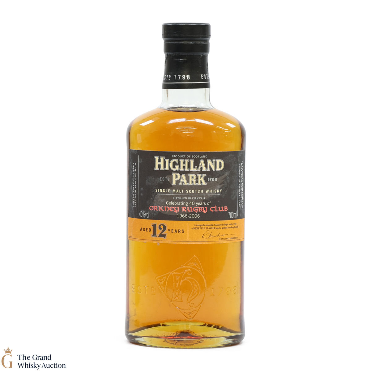 Highland Park - 12 Year Old - 40 Years of Orkney Rugby Club