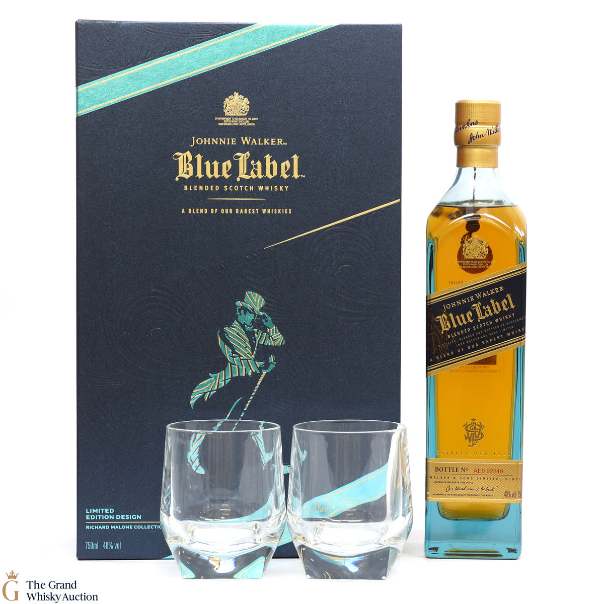 Johnnie Walker-  Blue Label - Richard Malone Glasses Set 75cl