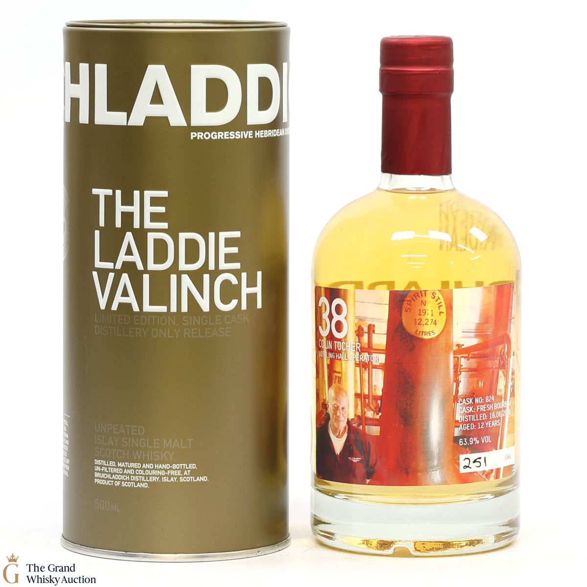 Bruichladdich - 12 Year Old Valinch 38 Cask #824 Colin Tocher (50cl)