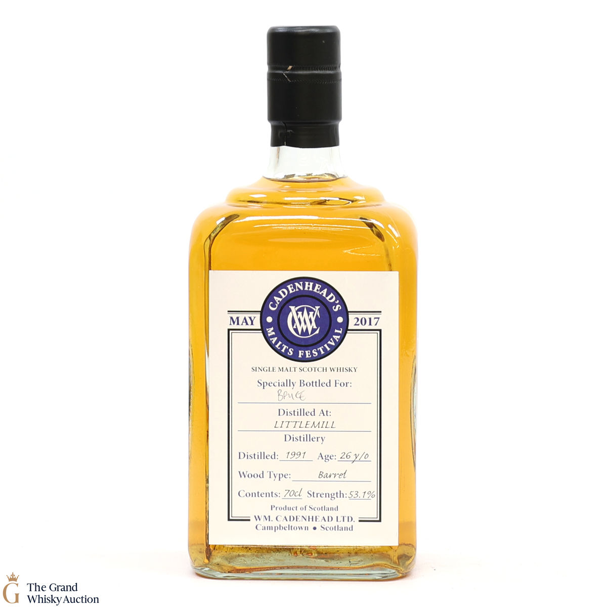 Littlemill - 26 Year Old 1991 - Cadenhead's Malts Festival May 2017