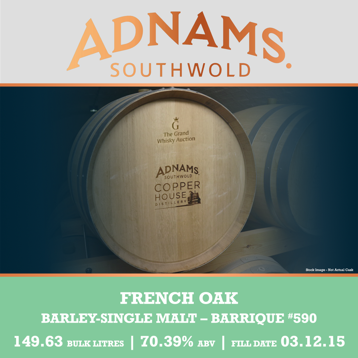 Adnams - Single Malt - 1st Fill French Oak Barrique #590