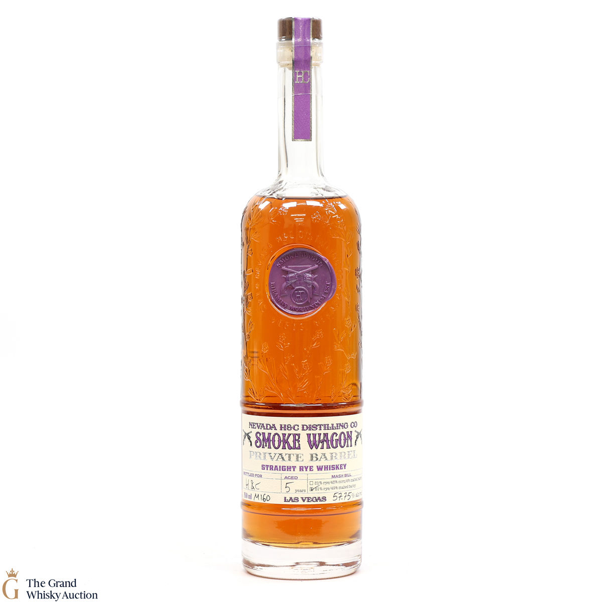 Smoke Wagon - 5 Year Old - Private Barrel Straight Rye Whiskey (75cl)