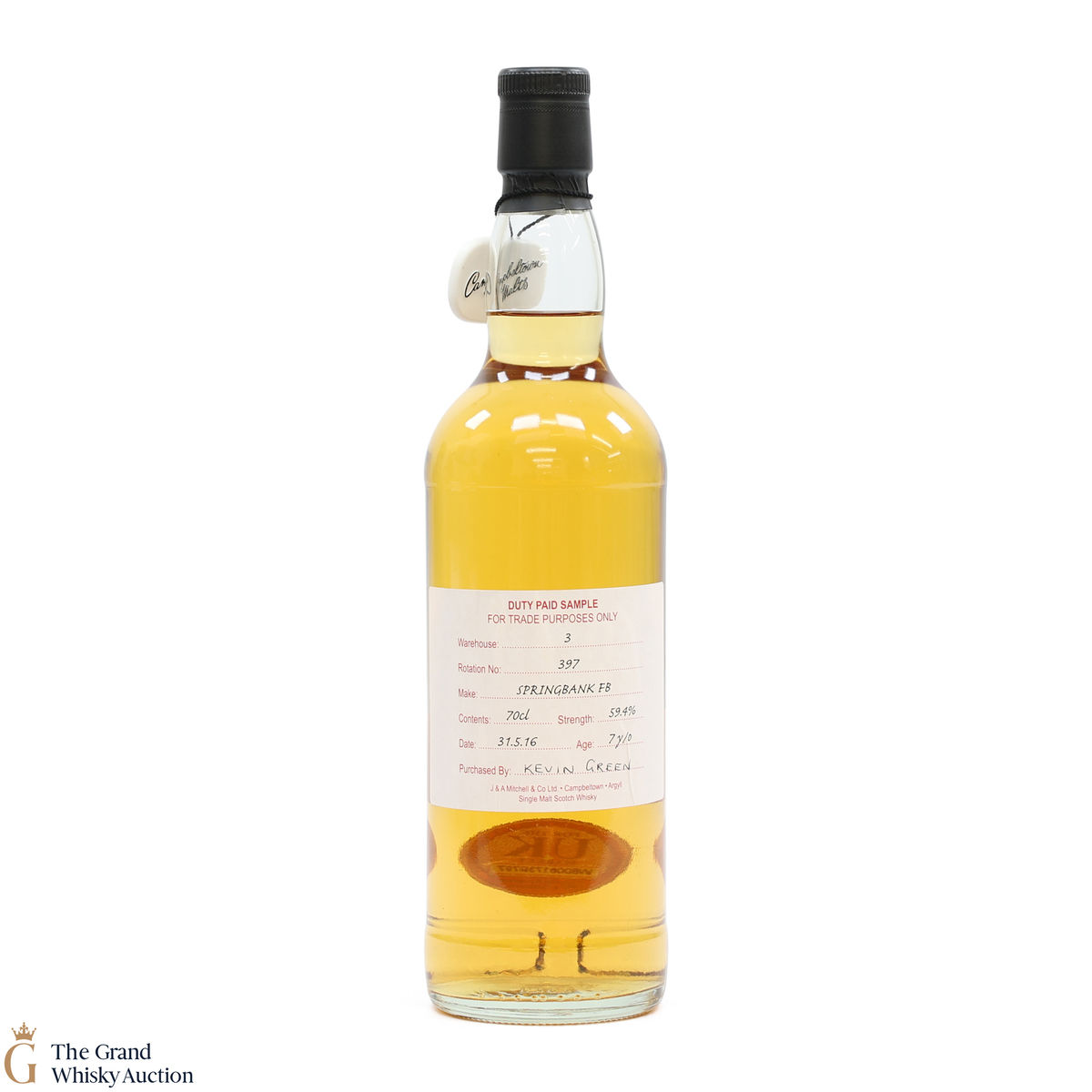 Springbank - 7 Year Old 2016 Fresh Bourbon - Duty Paid Sample 59.4%