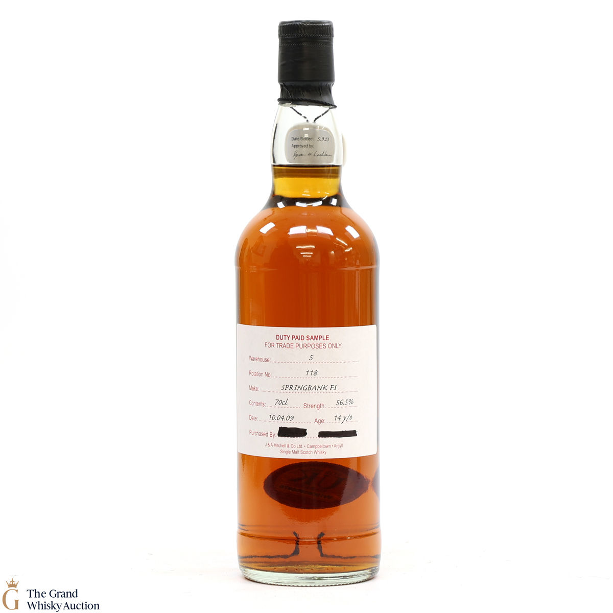 Springbank - 14 Year Old 2009 Fresh Sherry - Duty Paid Sample 56.5%
