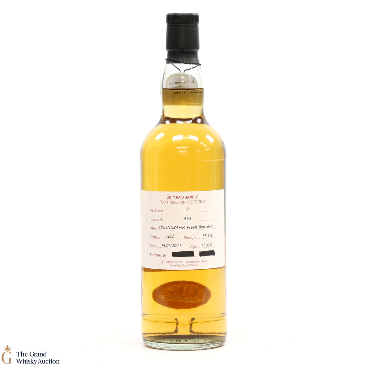 Springbank - 12 Year Old 2011 Fresh Bourbon - Duty Paid Sample 58.1%