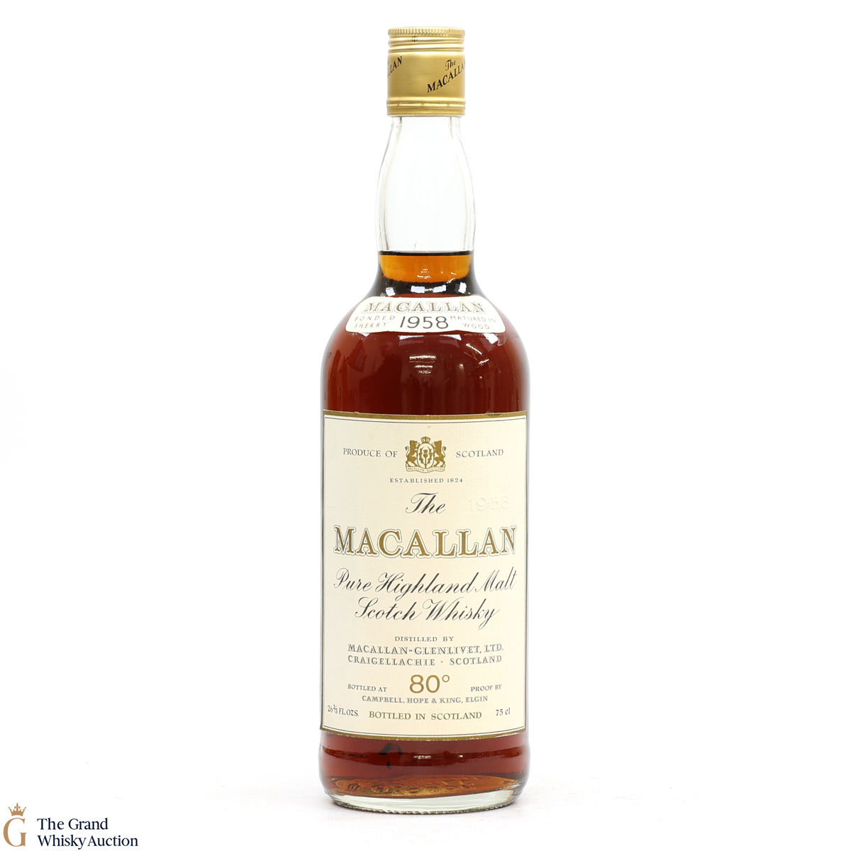 Macallan - 1958  - Campbell, Hope and King 80 Proof (75cl)