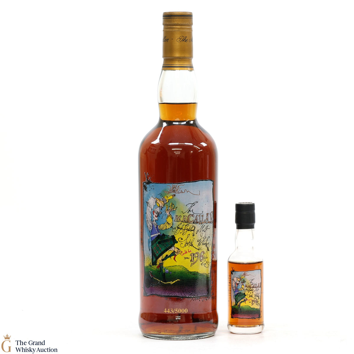 Macallan - 35th Anniversary of Private Eye magazine 1996 - Gold Cap (70cl & 5cl)