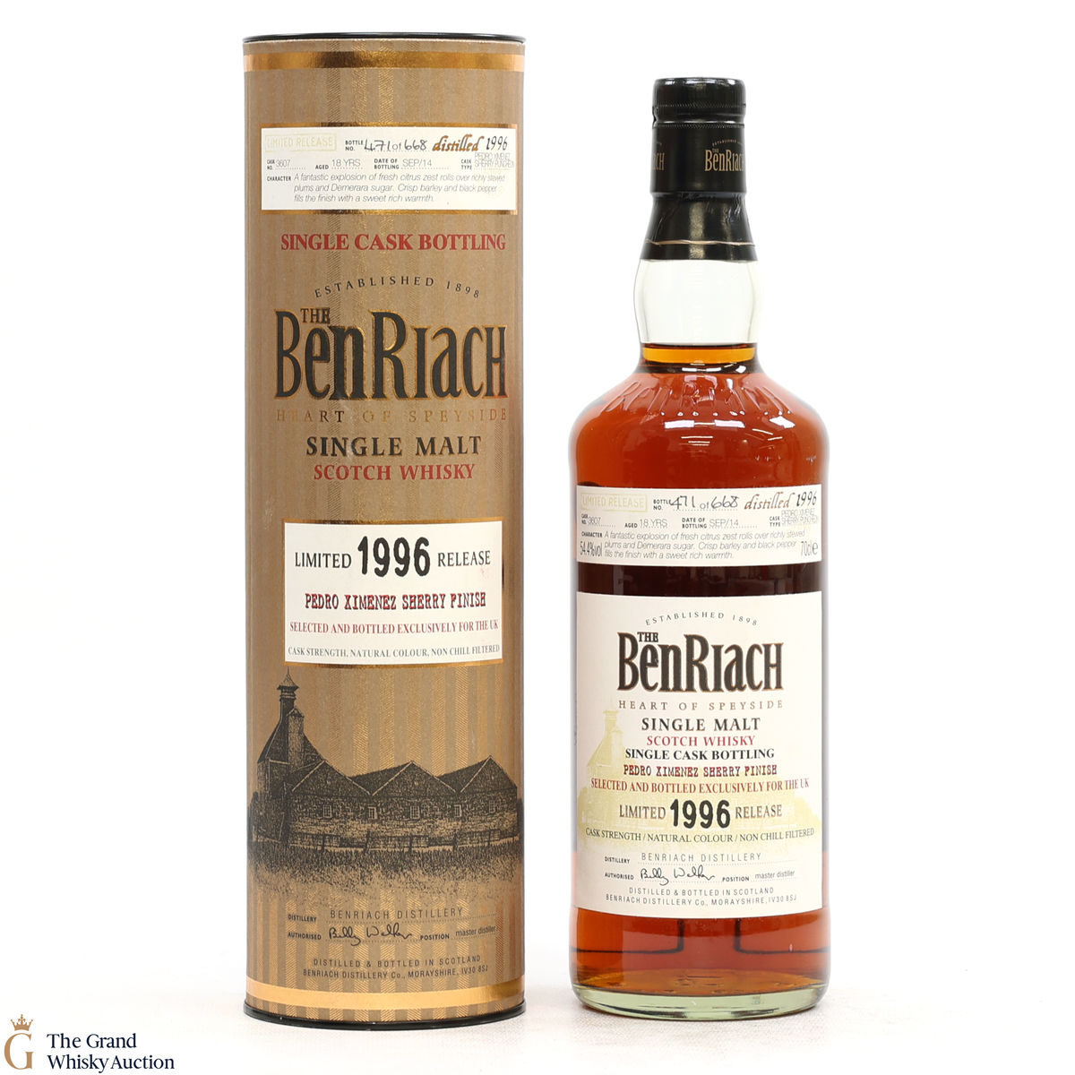 Benriach - 18 Year Old #3607 1996 Single Cask Pedro Ximenez Finish