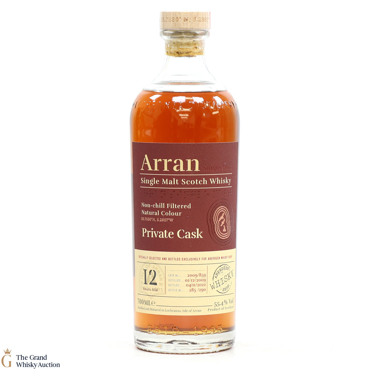 Arran - 12 Year Old 2009 Private Cask #859 - Aberdeen Whisky Shop