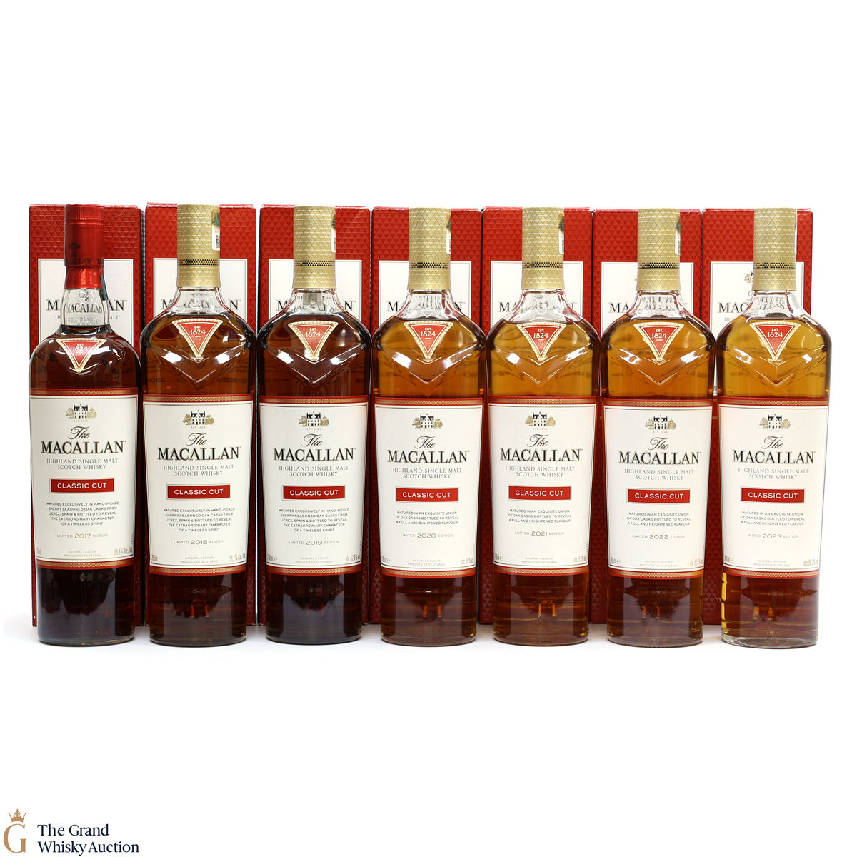 Macallan - Classic Cut - 2017 - 2023 (5x 70cl & 2x 75cl)