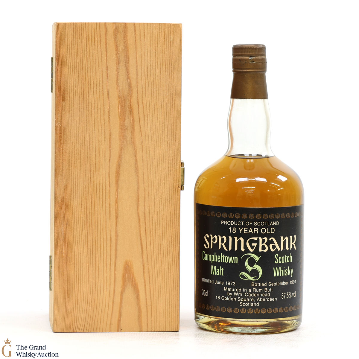 Springbank - 18 Year Old - Cadenhead's 1973 - Rum Butt - 1991