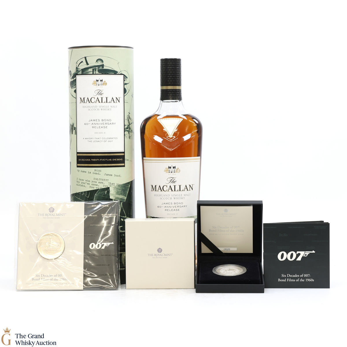 Macallan - James Bond 60th Anniversary - Decade II & The Royal Mint Coins