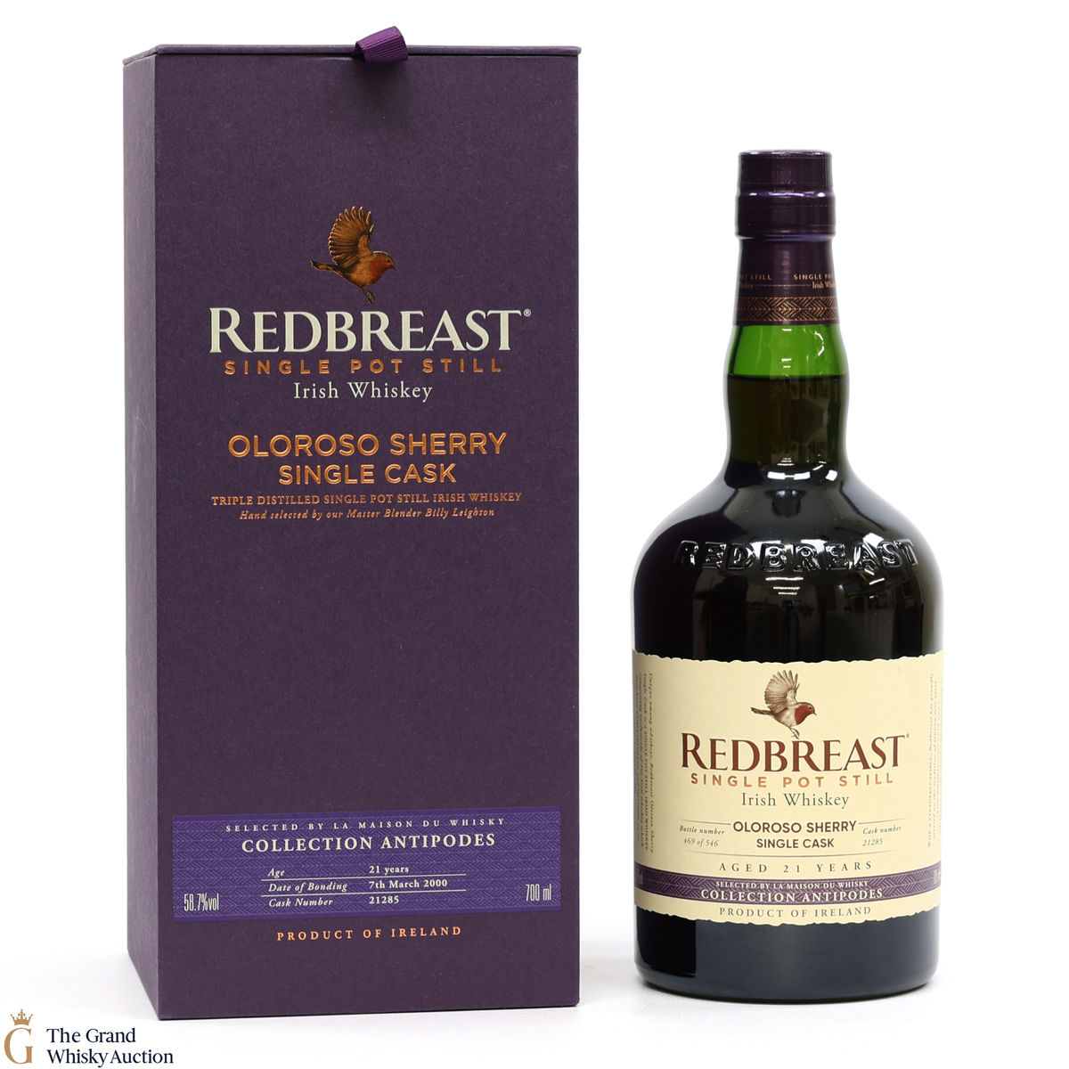 Redbreast - 21 Year Old - Oloroso Sherry Single Cask #21285 - Collection Antipodes