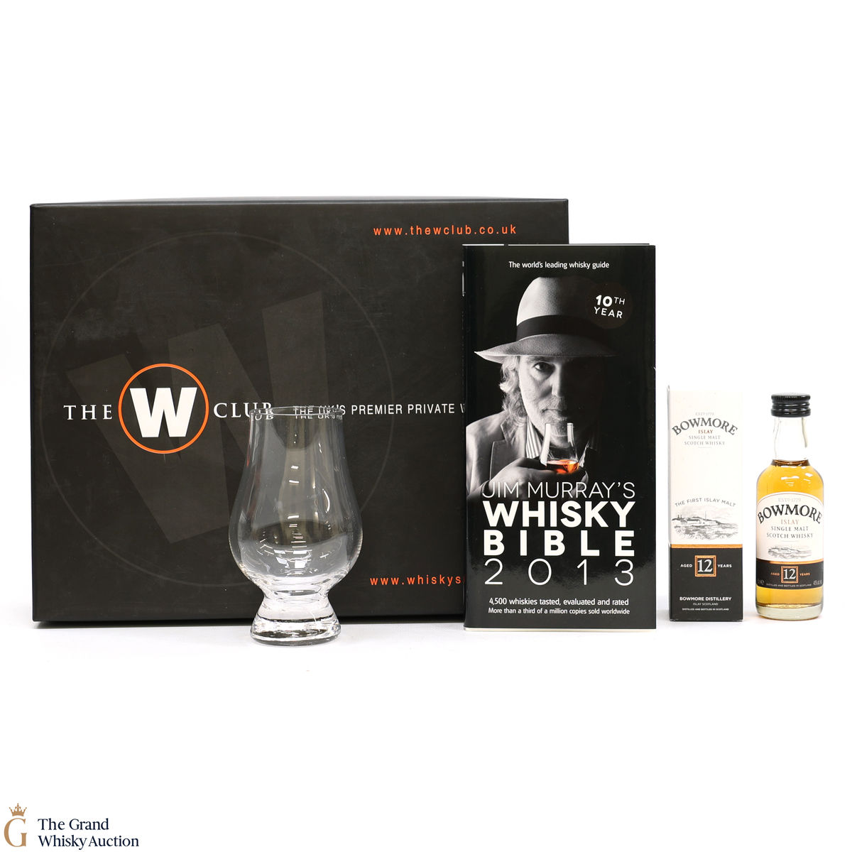 Bowmore - 12 Year Old, Glass & Jim Murray's Whisky Bible 2013 - The W Club (5cl)