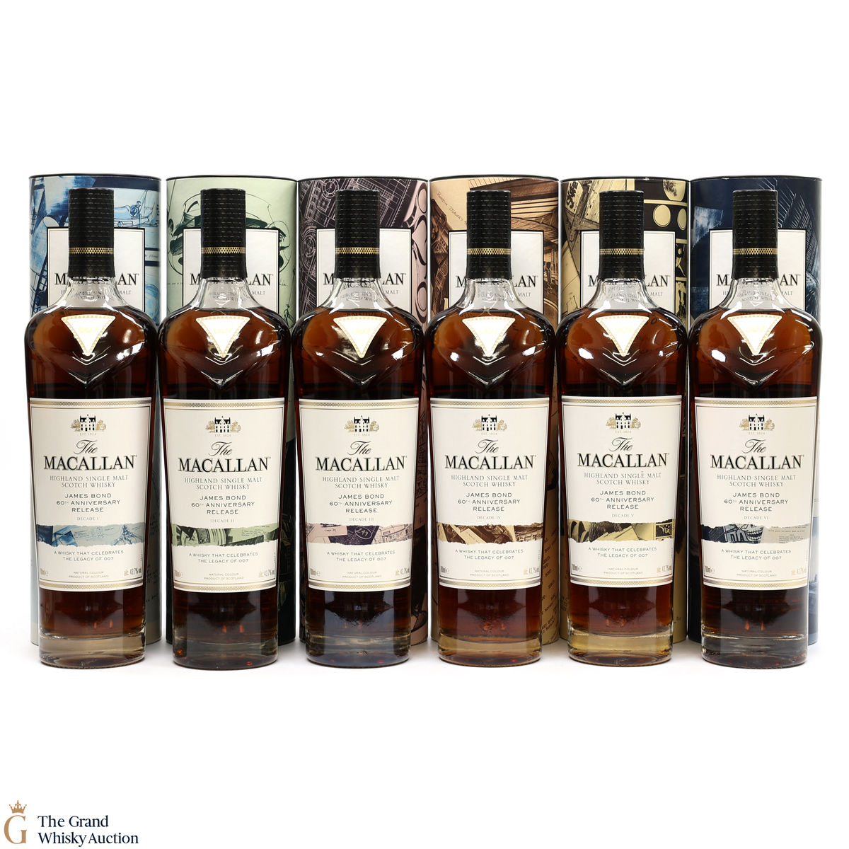 Macallan - James Bond 60th Anniversary - Decade I - VI (6 x 70cl)