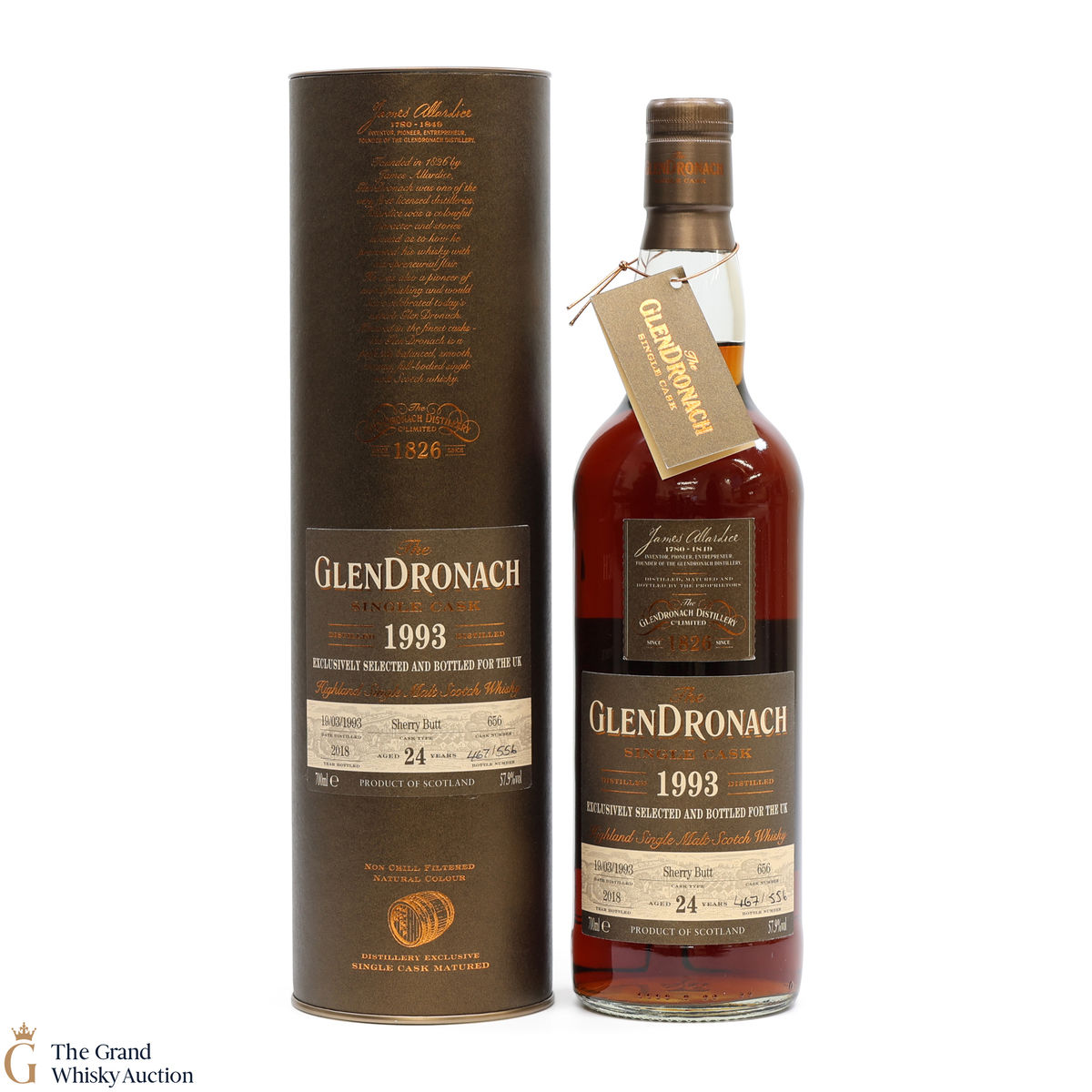 Glendronach - 24 Year Old - 1993 Single Cask #656 - UK Exclusive