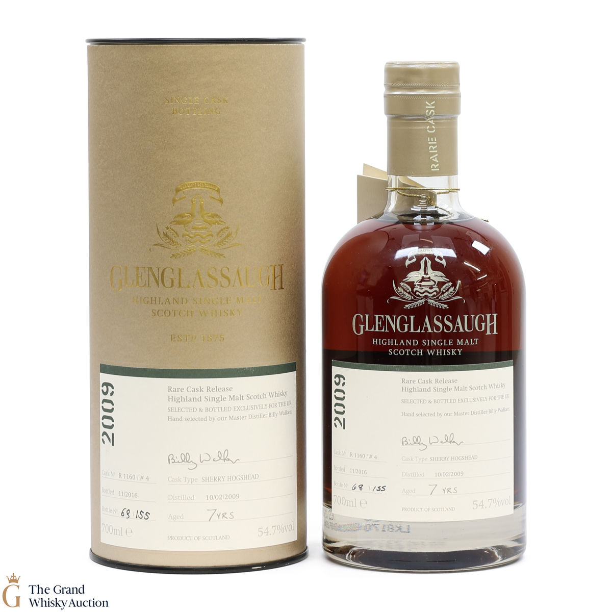 Glenglassaugh - 7 Year Old 2009 - Sherry Cask R1160/#4 - Rare Cask Release UK Exclusive