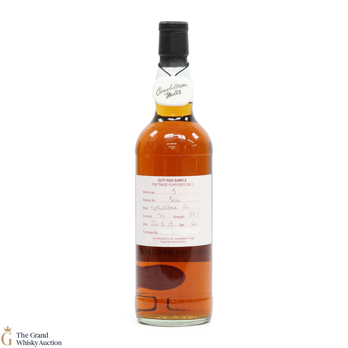 Springbank - 6 Year Old 2015 Fresh Sherry - Duty Paid Sample 59.7%