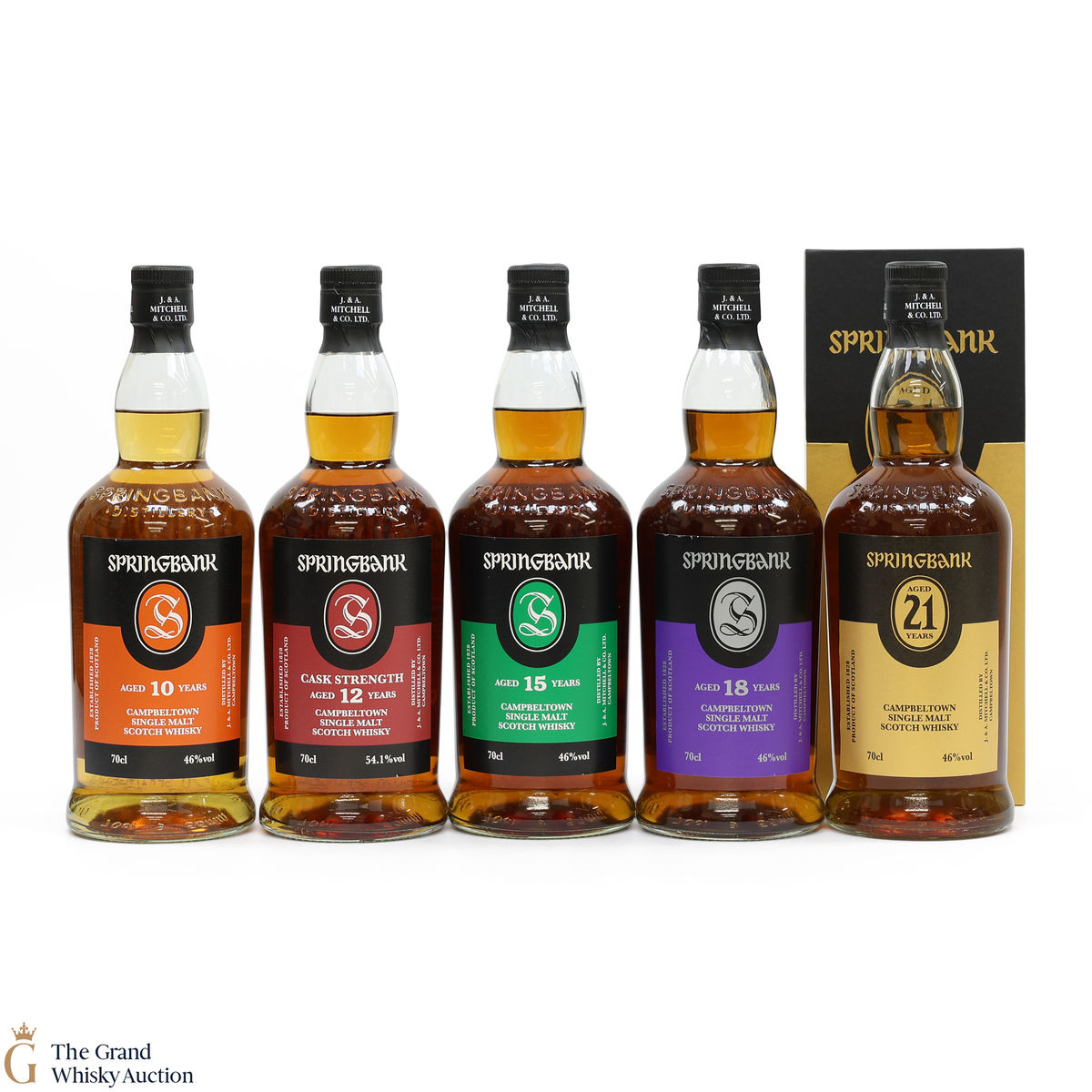 Springbank - 10, 12, 15, 18 & 21 Year Old (5x70cl)