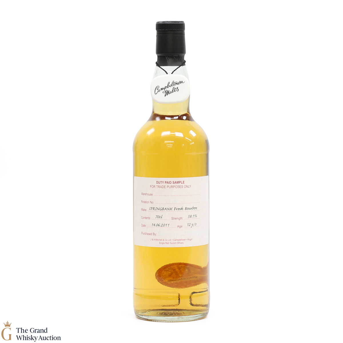 Springbank - 12 Year Old 2011 Fresh Bourbon - Duty Paid Sample 58.1%