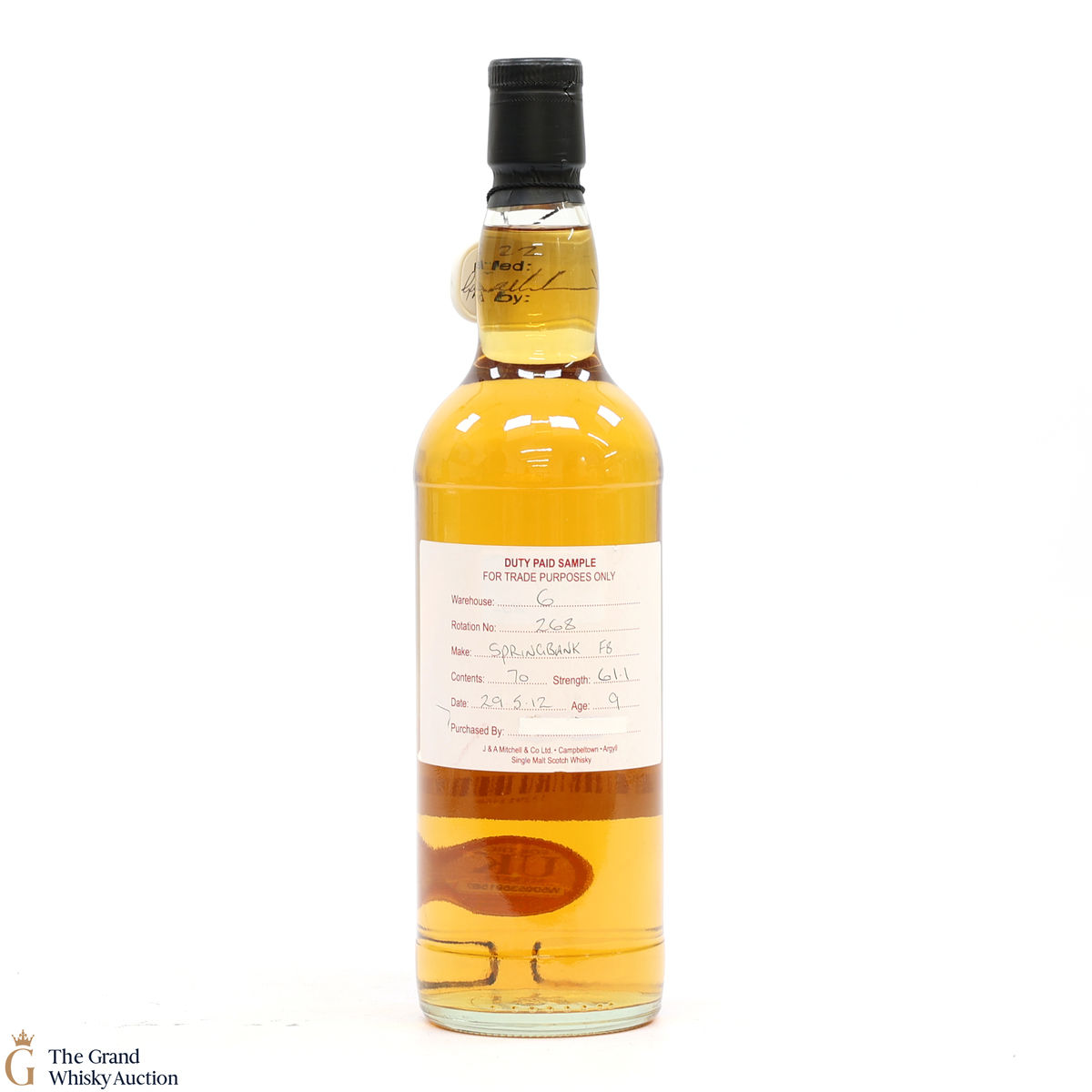 Springbank - 9 Year Old 2012 Fresh Bourbon - Duty Paid Sample 61.1%