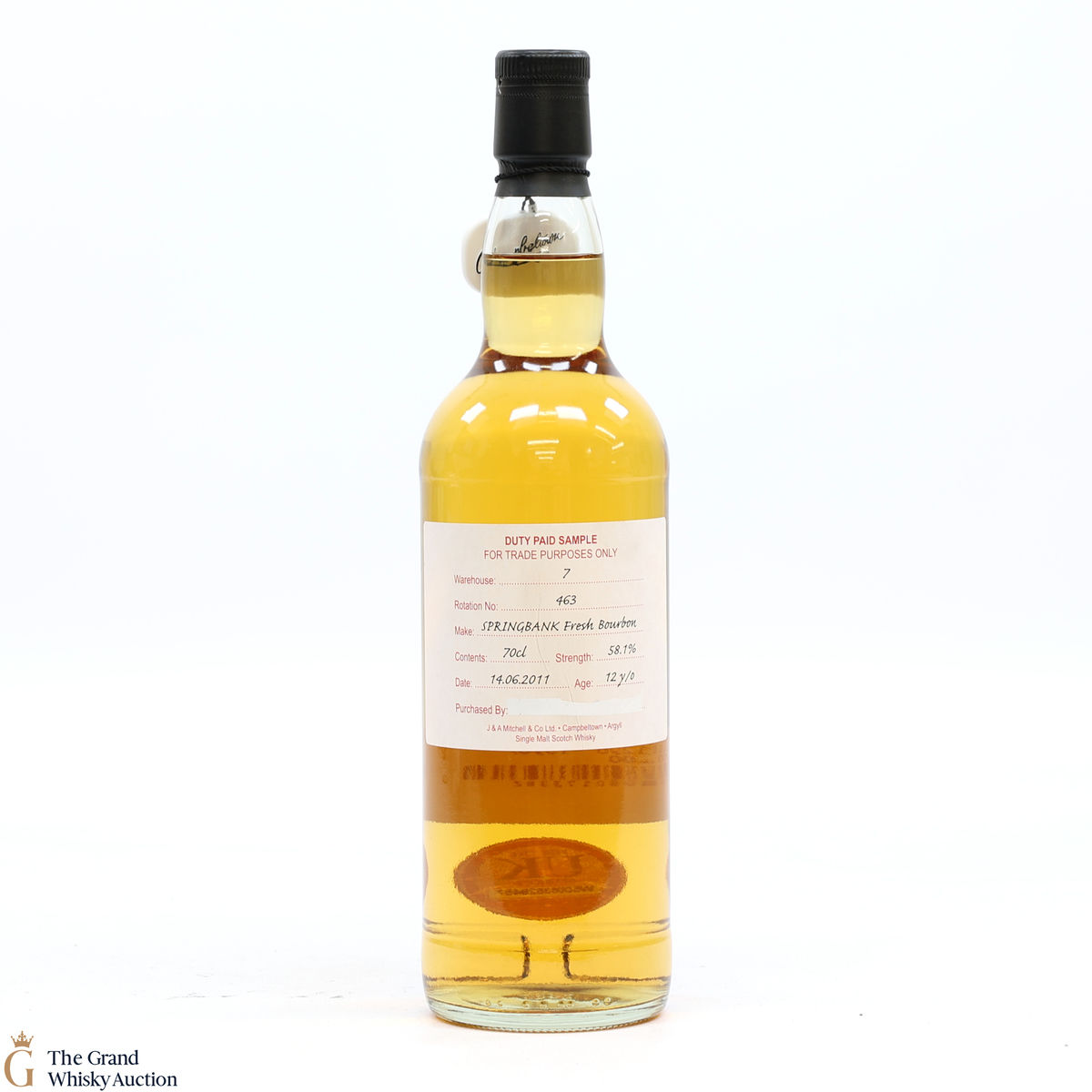 Springbank - 12 Year Old 2011 Fresh Bourbon - Duty Paid Sample 58.1%